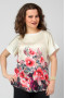 Блуза "СКС" 2740 (Цветы/молочный купон)